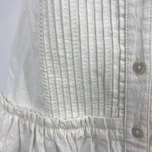 Free People Desert Days Mini Dress XS Strappy Open Back Tiered Button Front NWD - Picture 7 of 9